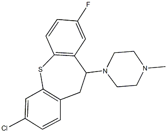 1-(3-chloro-8-fluoro-10,11-dihydrodibenzo[b,f]thiepin-10-yl)-4-methylpiperazine Struktur