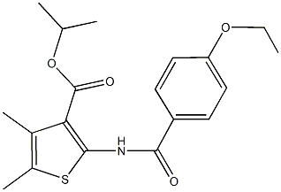 isopropyl 2-[(4-ethoxybenzoyl)amino]-4,5-dimethyl-3-thiophenecarboxylate Struktur