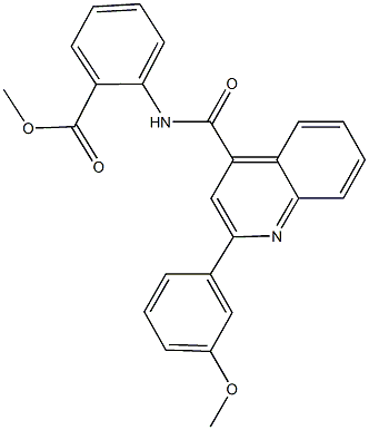 methyl 2-({[2-(3-methoxyphenyl)-4-quinolinyl]carbonyl}amino)benzoate Struktur