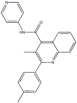 3-methyl-2-(4-methylphenyl)-N-(4-pyridinyl)-4-quinolinecarboxamide Struktur