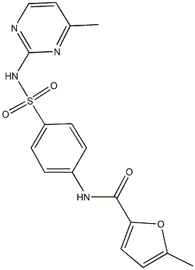 5-methyl-N-(4-{[(4-methyl-2-pyrimidinyl)amino]sulfonyl}phenyl)-2-furamide Struktur