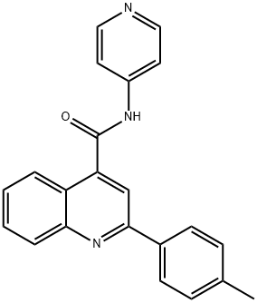 2-(4-methylphenyl)-N-(4-pyridinyl)-4-quinolinecarboxamide Struktur