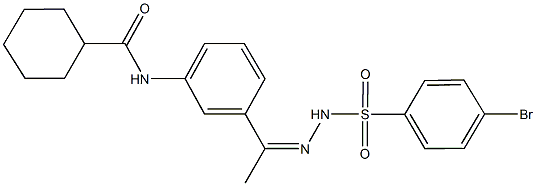 N-(3-{N-[(4-bromophenyl)sulfonyl]ethanehydrazonoyl}phenyl)cyclohexanecarboxamide Struktur