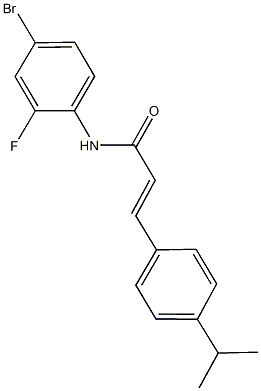 N-(4-bromo-2-fluorophenyl)-3-(4-isopropylphenyl)acrylamide Struktur