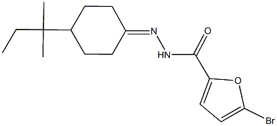 5-bromo-N'-(4-tert-pentylcyclohexylidene)-2-furohydrazide Struktur