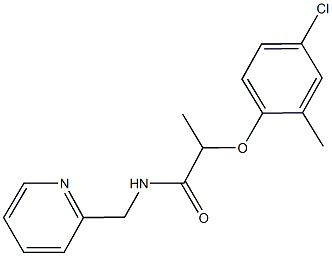 2-(4-chloro-2-methylphenoxy)-N-(2-pyridinylmethyl)propanamide Struktur