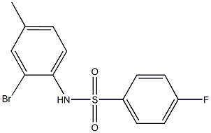 N-(2-bromo-4-methylphenyl)-4-fluorobenzenesulfonamide Struktur