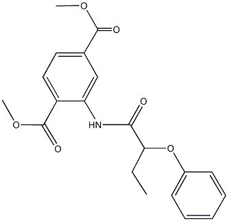 dimethyl 2-[(2-phenoxybutanoyl)amino]terephthalate Struktur