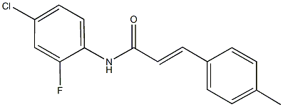 N-(4-chloro-2-fluorophenyl)-3-(4-methylphenyl)acrylamide Struktur