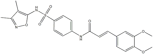 3-(3,4-dimethoxyphenyl)-N-(4-{[(3,4-dimethyl-5-isoxazolyl)amino]sulfonyl}phenyl)acrylamide Struktur