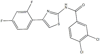 3,4-dichloro-N-[4-(2,4-difluorophenyl)-1,3-thiazol-2-yl]benzamide Struktur