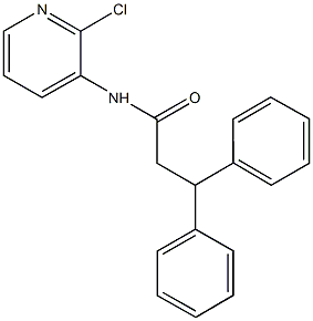 N-(2-chloro-3-pyridinyl)-3,3-diphenylpropanamide Struktur