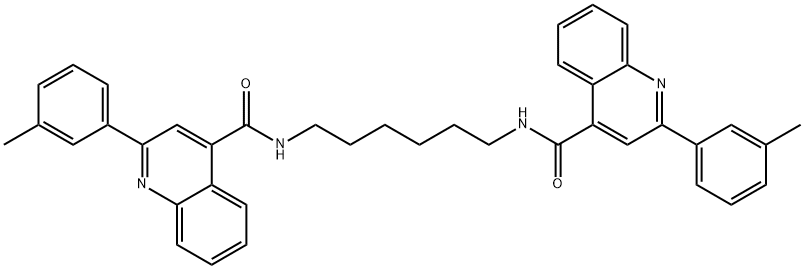 2-(3-methylphenyl)-N-[6-({[2-(3-methylphenyl)-4-quinolinyl]carbonyl}amino)hexyl]-4-quinolinecarboxamide Struktur