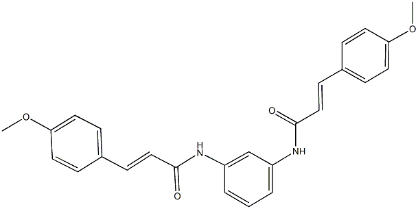 3-(4-methoxyphenyl)-N-(3-{[3-(4-methoxyphenyl)acryloyl]amino}phenyl)acrylamide Struktur