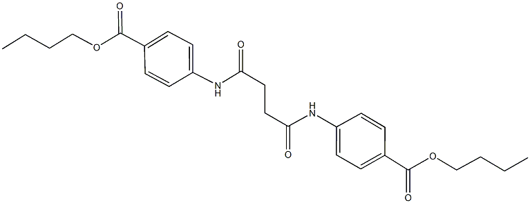 butyl 4-({4-[4-(butoxycarbonyl)anilino]-4-oxobutanoyl}amino)benzoate Struktur