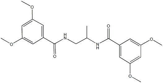 N-{2-[(3,5-dimethoxybenzoyl)amino]-1-methylethyl}-3,5-dimethoxybenzamide Struktur