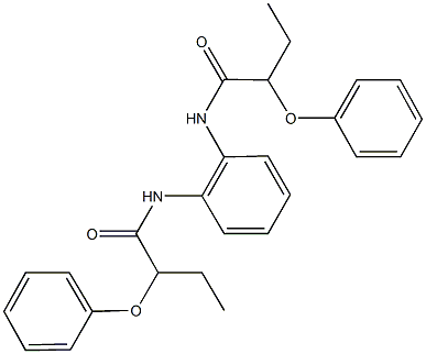 2-phenoxy-N-{2-[(2-phenoxybutanoyl)amino]phenyl}butanamide Struktur