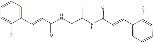 3-(2-chlorophenyl)-N-(2-{[3-(2-chlorophenyl)acryloyl]amino}-1-methylethyl)acrylamide Struktur