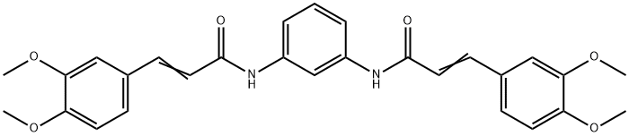 3-(3,4-dimethoxyphenyl)-N-(3-{[3-(3,4-dimethoxyphenyl)acryloyl]amino}phenyl)acrylamide Struktur