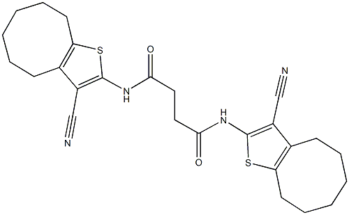 N~1~,N~4~-bis(3-cyano-4,5,6,7,8,9-hexahydrocycloocta[b]thien-2-yl)succinamide Struktur