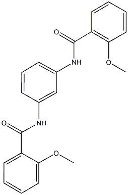 2-methoxy-N-{3-[(2-methoxybenzoyl)amino]phenyl}benzamide Struktur