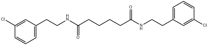 N~1~,N~6~-bis[2-(3-chlorophenyl)ethyl]hexanediamide Struktur