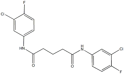 N~1~,N~5~-bis(3-chloro-4-fluorophenyl)pentanediamide Struktur