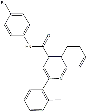 N-(4-bromophenyl)-2-(2-methylphenyl)-4-quinolinecarboxamide Struktur