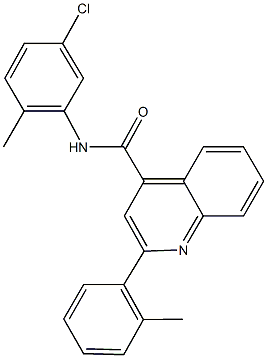 N-(5-chloro-2-methylphenyl)-2-(2-methylphenyl)-4-quinolinecarboxamide Struktur