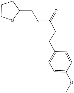 3-(4-methoxyphenyl)-N-(tetrahydro-2-furanylmethyl)propanamide Struktur