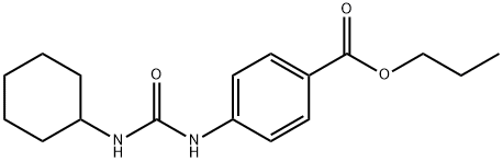 propyl 4-{[(cyclohexylamino)carbonyl]amino}benzoate Struktur