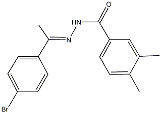 N'-[1-(4-bromophenyl)ethylidene]-3,4-dimethylbenzohydrazide Struktur