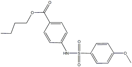 butyl 4-{[(4-methoxyphenyl)sulfonyl]amino}benzoate Struktur