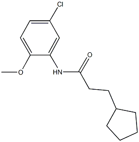 N-(5-chloro-2-methoxyphenyl)-3-cyclopentylpropanamide Struktur