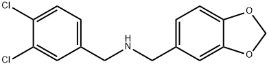 N-(1,3-benzodioxol-5-ylmethyl)-N-(3,4-dichlorobenzyl)amine Struktur