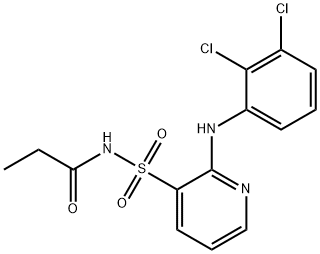 2-(2,3-dichloroanilino)-N-propionyl-3-pyridinesulfonamide Struktur