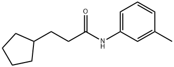 3-cyclopentyl-N-(3-methylphenyl)propanamide Struktur