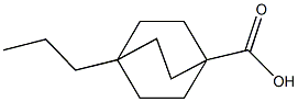 4-propylbicyclo[2.2.2]octane-1-carboxylic acid Struktur