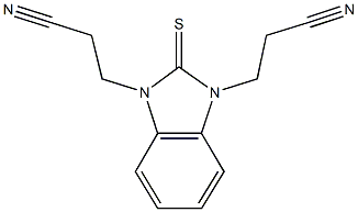 3-(3-(2-cyanoethyl)-2-thioxo-1H-benzimidazol-1(2H)-yl)propanenitrile Struktur