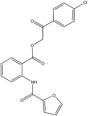 2-(4-chlorophenyl)-2-oxoethyl 2-(2-furoylamino)benzoate Struktur