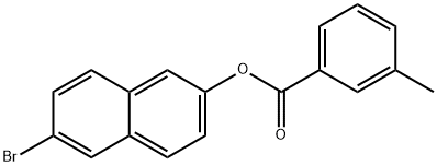 6-bromo-2-naphthyl3-methylbenzoate Struktur