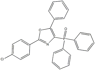 2-(4-chlorophenyl)-4-(diphenylphosphoryl)-5-phenyl-1,3-oxazole Struktur