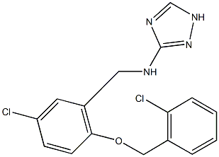 N-{5-chloro-2-[(2-chlorobenzyl)oxy]benzyl}-N-(1H-1,2,4-triazol-3-yl)amine Struktur