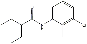 N-(3-chloro-2-methylphenyl)-2-ethylbutanamide Struktur