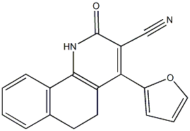 4-(2-furyl)-2-oxo-1,2,5,6-tetrahydrobenzo[h]quinoline-3-carbonitrile Struktur