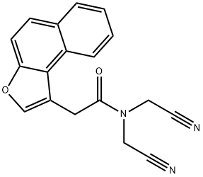 N,N-bis(cyanomethyl)-2-naphtho[2,1-b]furan-1-ylacetamide Struktur