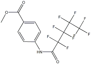 methyl 4-[(2,2,3,3,4,4,5,5,5-nonafluoropentanoyl)amino]benzoate Struktur