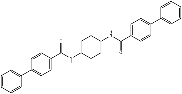 N-{4-[([1,1'-biphenyl]-4-ylcarbonyl)amino]cyclohexyl}[1,1'-biphenyl]-4-carboxamide Struktur