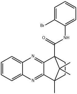 N-(2-bromophenyl)-12,15,15-trimethyl-3,10-diazatetracyclo[10.2.1.0~2,11~.0~4,9~]pentadeca-2(11),3,5,7,9-pentaene-1-carboxamide Struktur