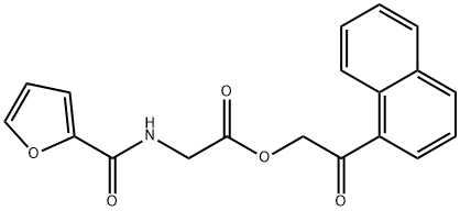 2-(1-naphthyl)-2-oxoethyl (2-furoylamino)acetate Struktur